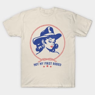 Not My First Rodeo // Retro Outlaw Country Design T-Shirt